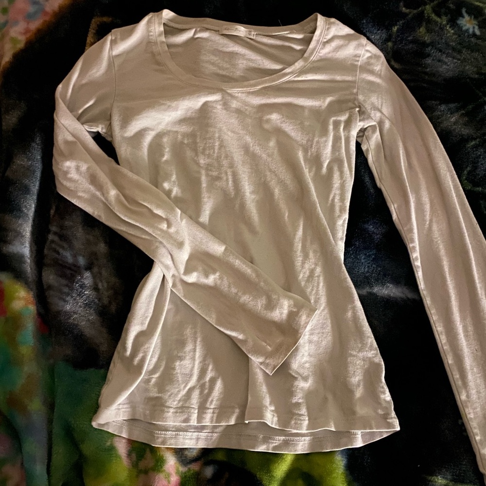 Active Basic Gold Fitted Long Sleeve Tee